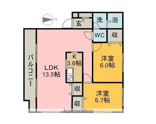 サンコスモ【2階】の間取り