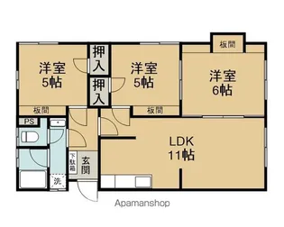 レジデンスきただ【100号室】の間取り
