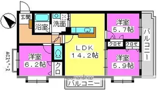 リブラコート【302号室】の間取り