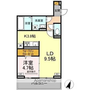 DーSOLACE末広4丁目【2階】の間取り