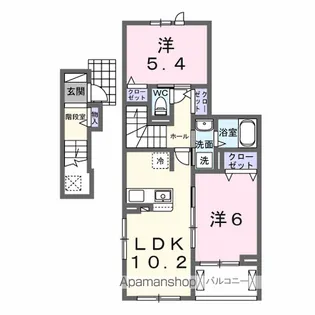 ホグワーツA【2階】の間取り