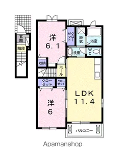 グレイス VILLA Ⅱ【2階】の間取り