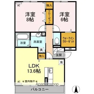 カンパーレ S【3階】の間取り