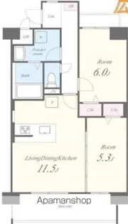 ピュアコットン矢部与【1階】の間取り