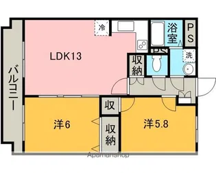グラン・ジュテ【403号室】の間取り