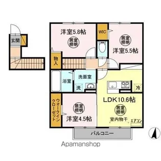 アジュール大成町【2階】の間取り