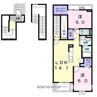 ハイツつかさA【3階】の間取り