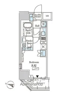 パークアクシス横濱高島町【6階】の間取り