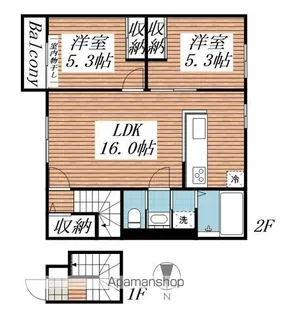 フェリス【2階】の間取り