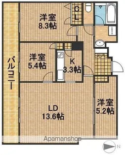D’Sタワー【13階】の間取り
