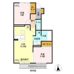 イーグレット A【1階】の間取り