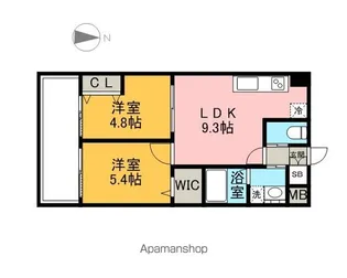 コンダクト福岡東【3階】の間取り