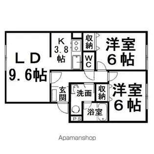 ラーチ【2-C号室】の間取り