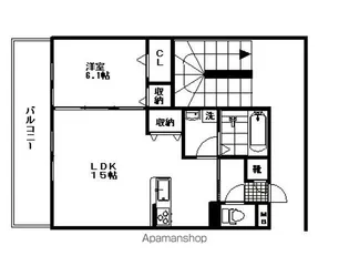 HIGH ACE 桜坂【1階】の間取り