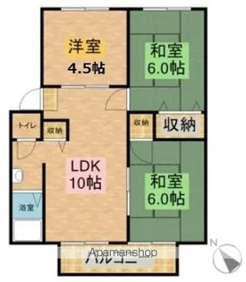 モンテレイ【202号室】の間取り