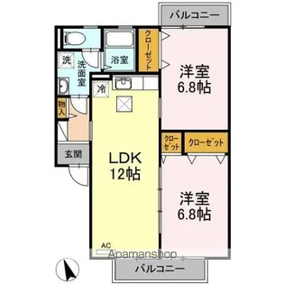 サンライズ ハイツ MK【1階】の間取り