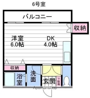ドリームハウスⅠ【206号室】の間取り