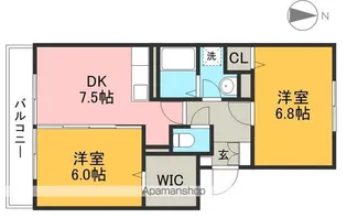 セジュール オッツ【2階】の間取り