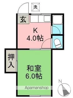 ブルーハイツ一宮東町【202号室】の間取り