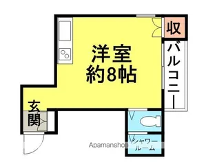 キューブ武庫川1【406号室】の間取り