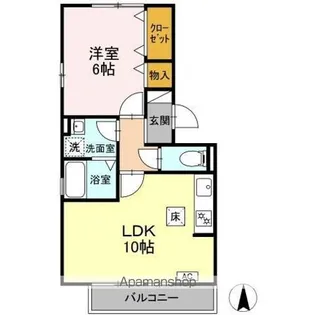 メゾンボナール【1階】の間取り