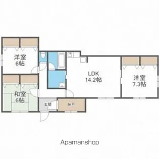 キルシェハイツ【2階】の間取り