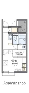 レオパレスミラフェリーチェ【107号室】の間取り