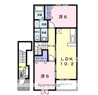 パルククレール・ササキ A【2階】の間取り