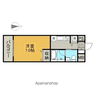 ラ・ヴィ・アン・ローズ【7階】の間取り