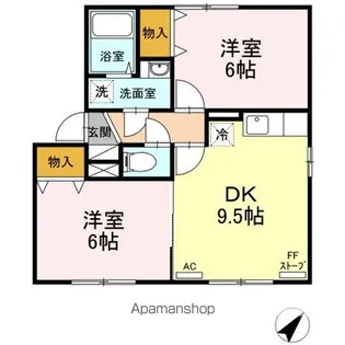 サニーライフ A棟【2階】の間取り