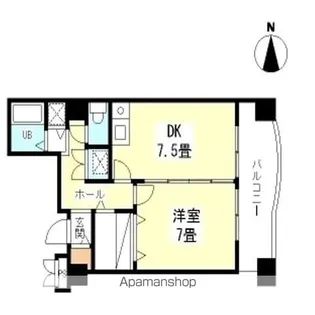 エストメゾン夕陽ヶ丘【7階】の間取り