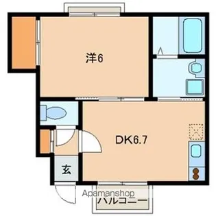 ジョイア南柏【102号室号室】の間取り