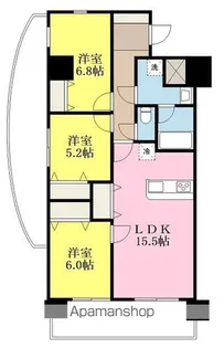 ブライムタワー古川【11階】の間取り