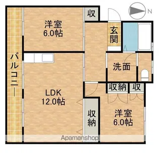 マンションてんじん【2階】の間取り