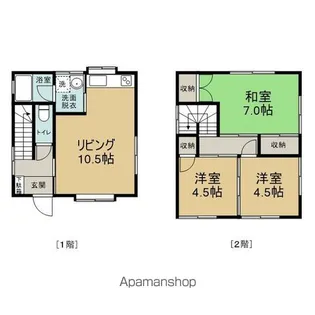 青森県青森市富田3丁目【一戸建】の間取り