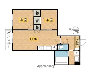 ハーモニー多摩平【303号室号室】の間取り