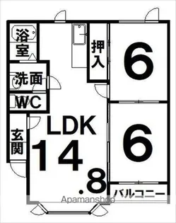 グリーンオークス【1階】の間取り