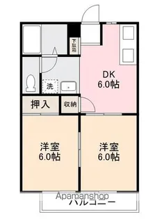 フォブール川西【2階】の間取り