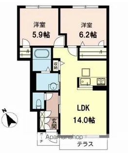 グランジュッテ【1階】の間取り