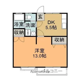 中央コーポ【203号室】の間取り