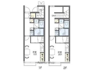 レオパレスフローリッシュⅡ【110号室】の間取り
