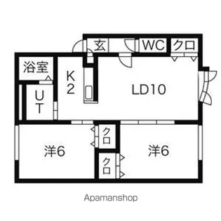 インペリアルコート発寒【2階】の間取り