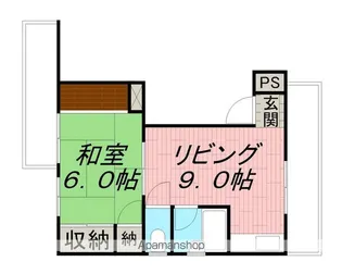 眞鍋マンション【402号室】の間取り
