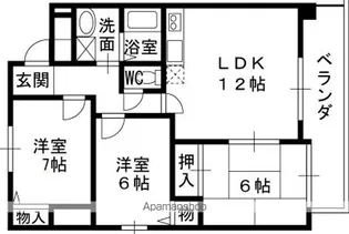 パラドリームIB【6階】の間取り