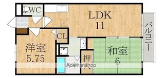 サンクコール朝和B【1階】の間取り