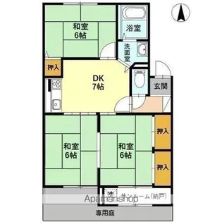 プレジールビューラ A【1階】の間取り