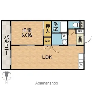 シャトー芥川【3階】の間取り