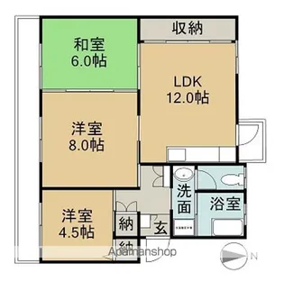 アーバンコート山根【1階】の間取り