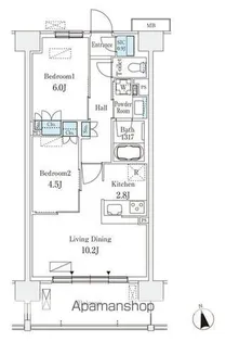 スカイグランデ津田沼【5階】の間取り