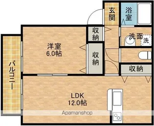 グランディアコートⅡC【2階】の間取り